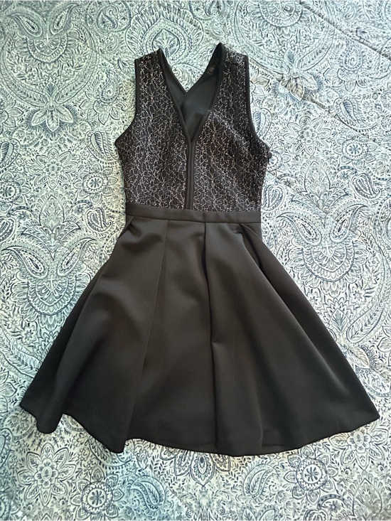 dynamite flared halter mini dress | Dresses | Dynamite Black Fit Flare Yellow dress